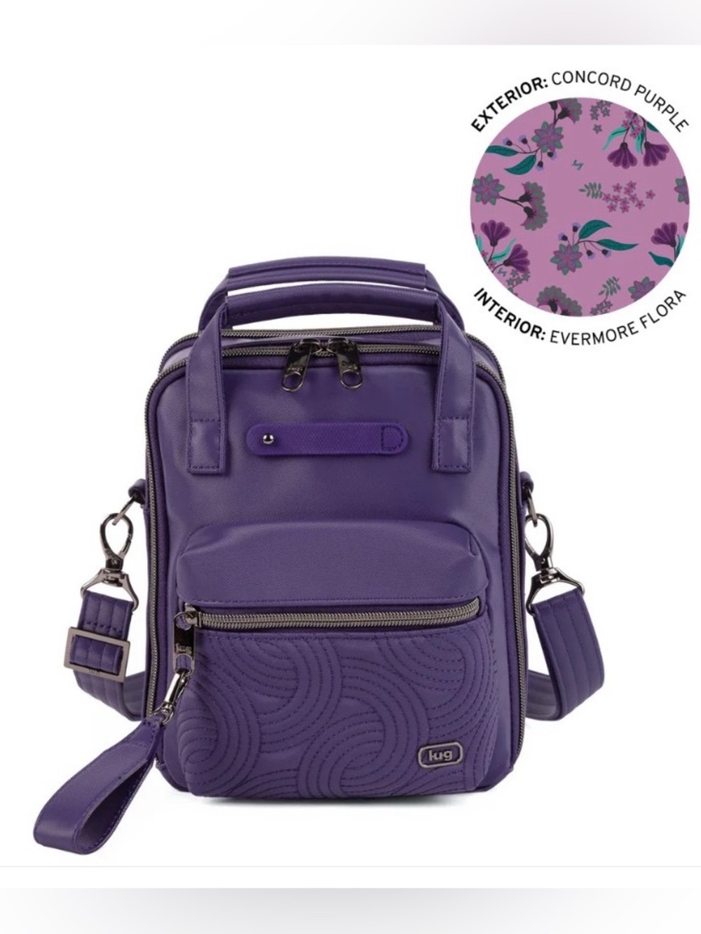 Lug Bumble Satin Luxe VL Crossbody Bag Concord Purple